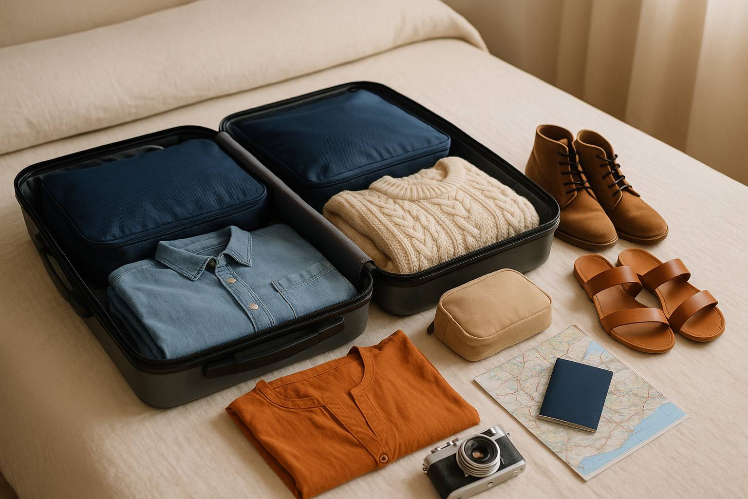 Qué llevar en la maleta según el tipo de viaje